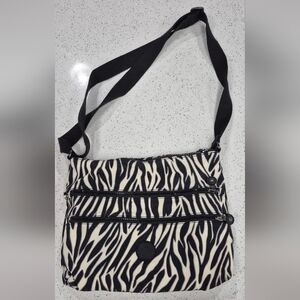 Kipling Zebra Print Shoulder Bag EUC